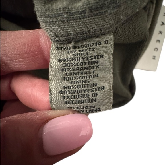 Marrakech Moto Style Olive Utility Jacket Size S Soft Cotton Stretch | NWT L35 - Picture 10 of 11